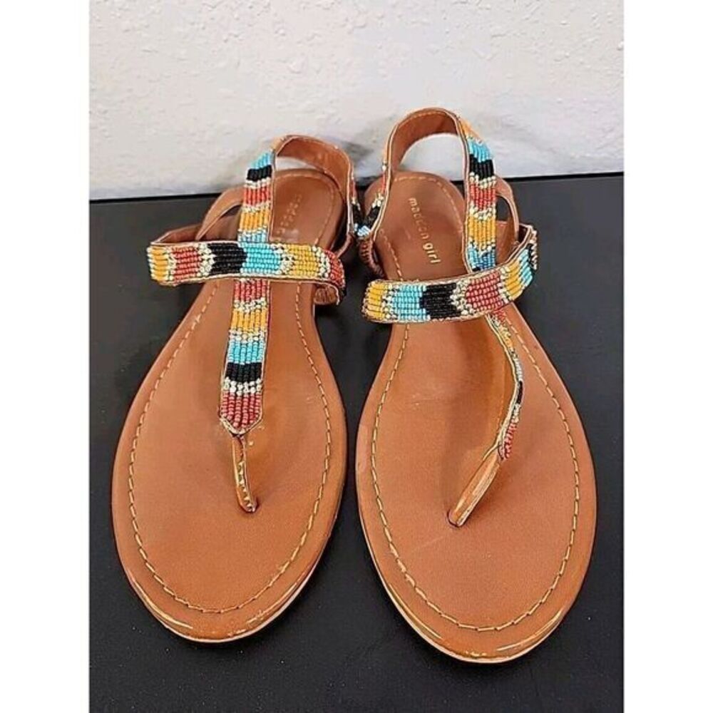Madden Girl‎ Serrenaa Beaded Thong Sandals 10